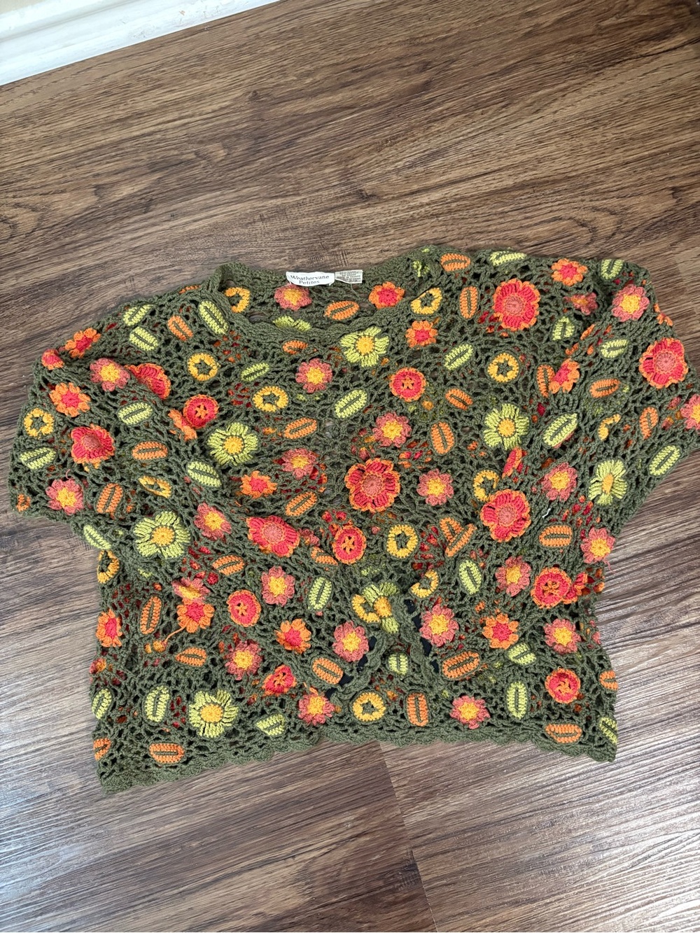 Vintage Women's Weathervane Petites Crochet Top Size Petite Small